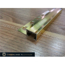 Aluminum Stair Norsing Protetive Anti Slip Trim with Bright Gold